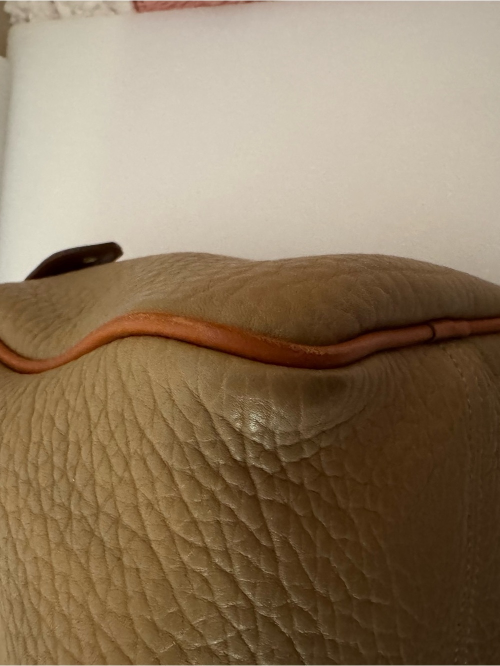 VINTAGE EUC Dooney & Bourke Made in USA Taupe AWL Satchel - Picture 10 of 13
